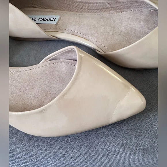 Steve Madden pointed toe patent leather beige ballet flats size 7.5 - Picture 7 of 7
